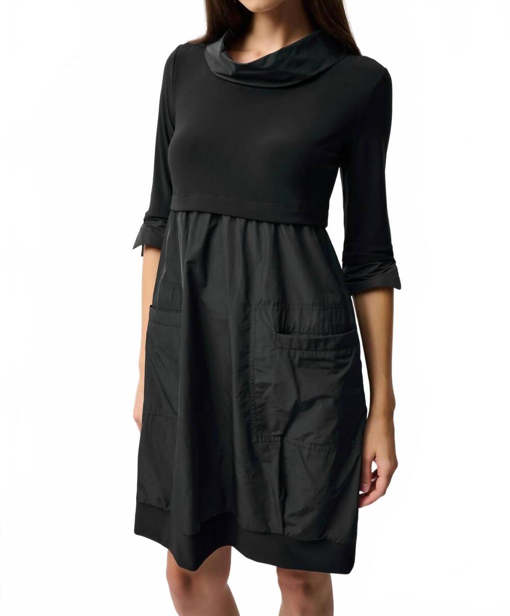 NEW JOSEPH RIBKOFF classic cocoon dress in black
